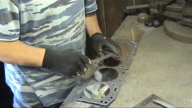 Как сделать прокладку ГБЦ своими руками на Меркрузер. смотреть онлайн