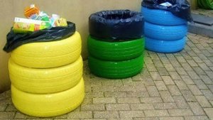 Баки для мусора из шин