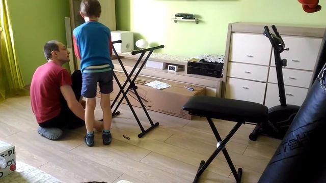 YAMAHA P-45b Фортепиано.Распаковка и сборка;) Музыкальная школа второй предмет. смотреть онлайн