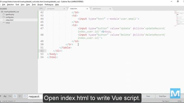 Insert Update and Delete records from MySQL with Vue.js смотреть онлайн