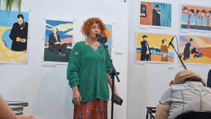 Ася Анистратенко. Поэзия военного времени. Вечер НИЖ в иерусалимской галерее Скицца.