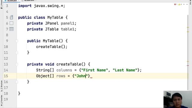 Java Swing GUI 6 ການໃຊ້ງານ jTable (ຕອນ 1) смотреть онлайн