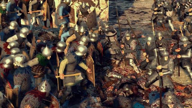 BATTLE FOR THE BRIDGES! - 1212 AD Total War Medieval Kingdoms Multiplayer Siege смотреть онлайн