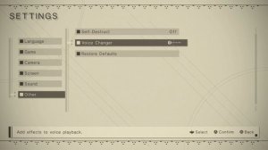 Voice Changer Plug-in on NieR:Automata