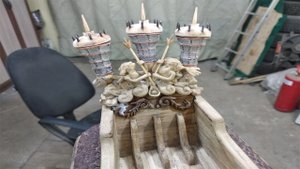 № 68 Сборка модели корабля черная жемчужина. Обзор кормовых фигур с Посейдонами.