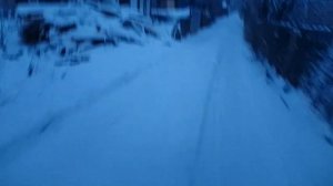 ГОНКА НА ВЕЛОСИПЕДЕ ЗИМОЙ НА ЛЫСОЙ РЕЗИНЕ.