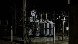 Обрыв высоковольтного провода 110 кВ на подстанции