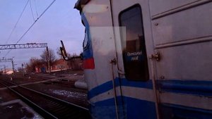 Электропоезда ЭТ2-007 и ЭР2-347 | Ст. Рогань - Trains ET2-007 and ER2-347 | Rogan' Railway station
