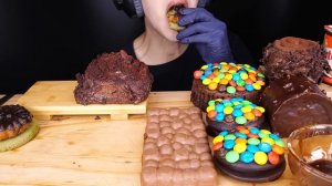 ASMR MAGNUM CHOCOLATE ICE CREAM CAKE NUTELLA M&M'S LOTUS DESSERT MUKBANG 먹방 チョコレート 咀嚼音 EATING SOUND