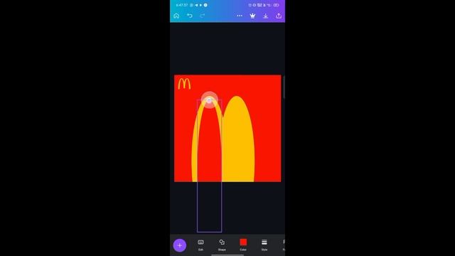 Make McDonald's logo using shapes on canva free version || logo design || CANVA tutorial