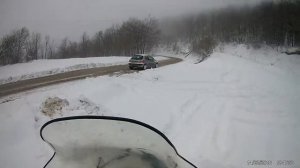 Yamaha rs viking 1000, descending the peugeot 206 to the safe zone, Crni Vrh, Juzni Kucaj, Serbia