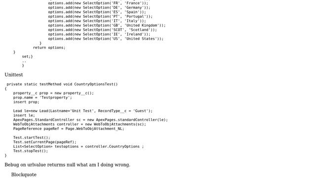 Salesforce: Unittest eror: System.NullPointerException: Attempt to de-reference a null object смотреть онлайн