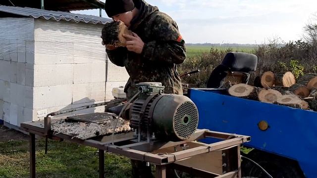 ДРОВОКОЛ ПРОТИВ ВЯЗА, КОЛЕМ ВЯЗ