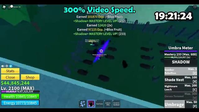 Leveling Up Shadow Fruit In 45 Mins [UPDATE 16] - Blox Fruits Update 16 [Roblox] смотреть онлайн