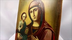 Икона старинная Пресвятой Богородицы Праворучица. DR0066