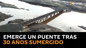 Emerge un puente en Uruguay tras pasar 30 años bajo el agua