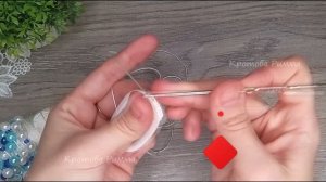 Hair tie made of beads, резинка для волос из бусин, как сделать резинку с бусинами.
