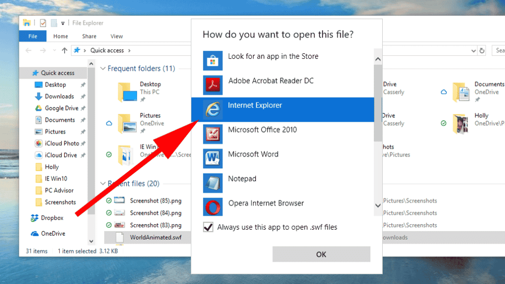 Как открыть internet explorer