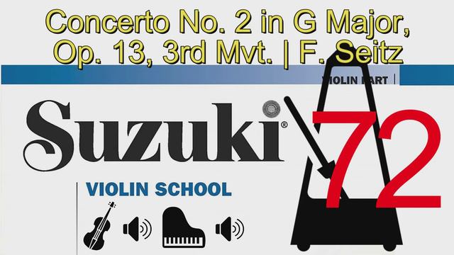 Concerto No. 2 in G Major, 3rd mvt. | F. Seitz | Suzuki Violin School Volume 4 | 72 смотреть онлайн