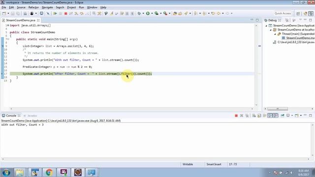 How To Use Count Method Of Java 8 Stream?_Version 2 | Java 8 Streams | Streams In Java 8