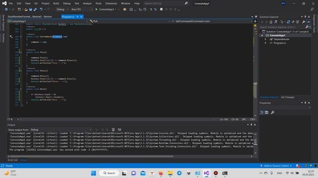 С# Патерн Command/Команда с отменой последнего действия смотреть онлайн