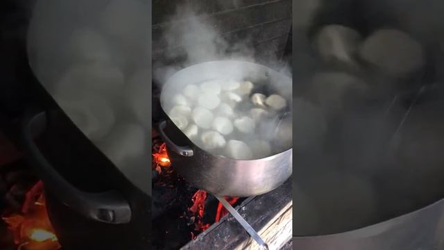 Хинкали на мангале
